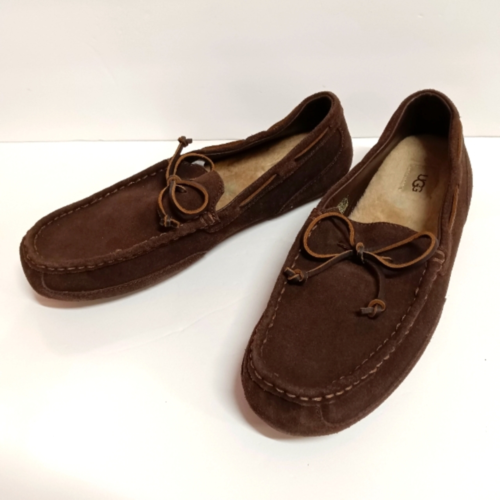 UGG Mens Suede & Fleece Chester Loafer Slippers Size 12